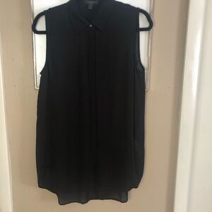 J. Crew Black Silk Sleeveless Blouse